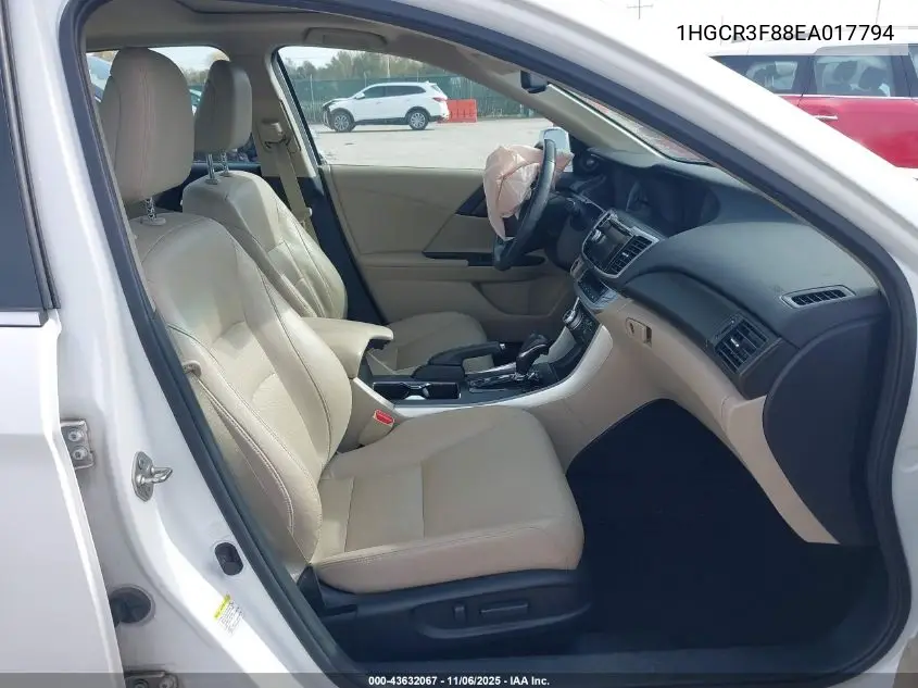 1HGCR3F88EA017794 2014 Honda Accord Ex-L V-6