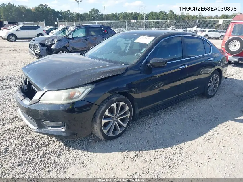1HGCR2E58EA030398 2014 Honda Accord Sport
