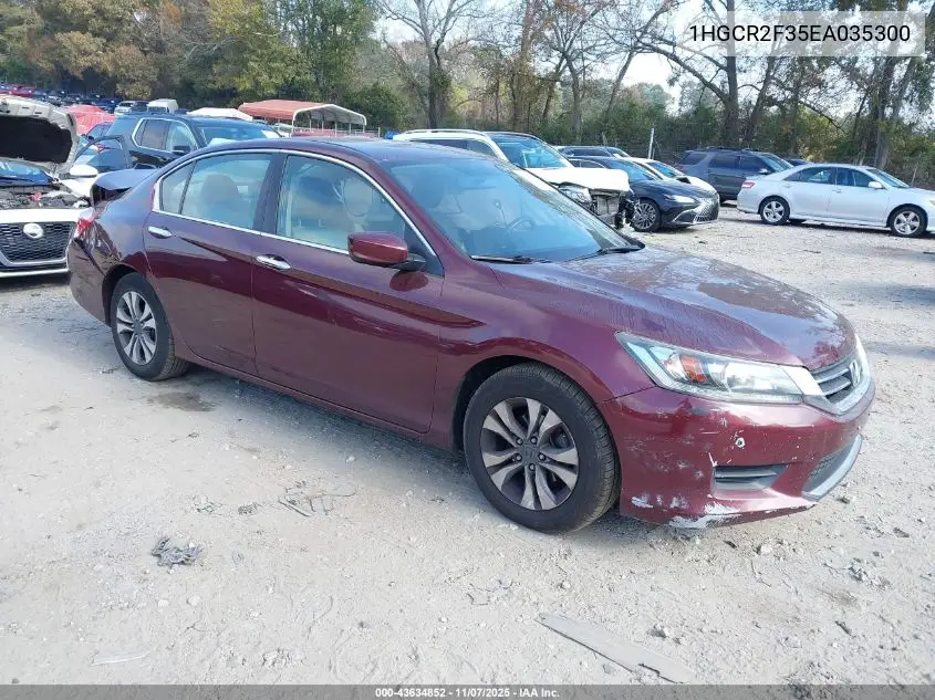 1HGCR2F35EA035300 2014 Honda Accord Lx