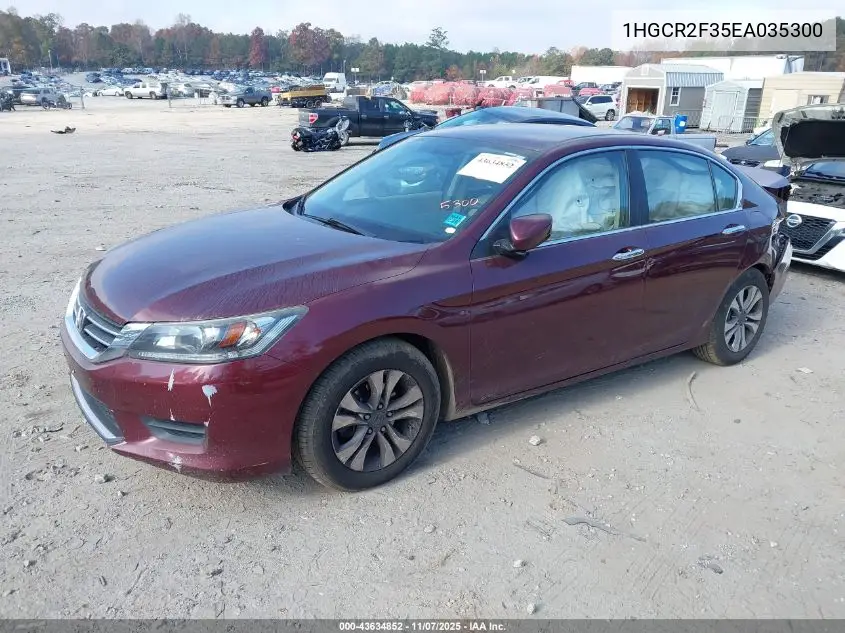 1HGCR2F35EA035300 2014 Honda Accord Lx