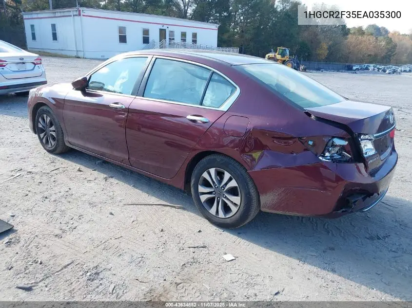1HGCR2F35EA035300 2014 Honda Accord Lx