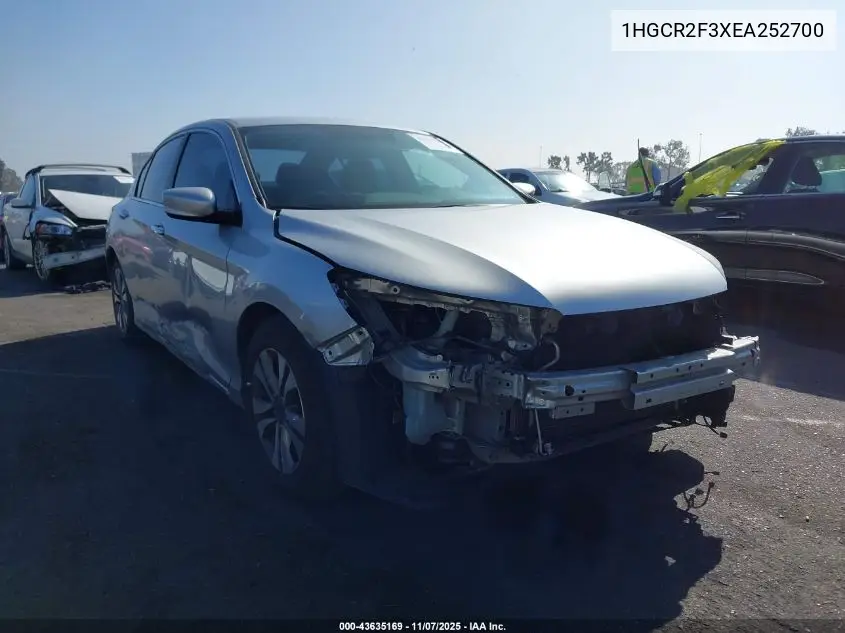 1HGCR2F3XEA252700 2014 Honda Accord Lx