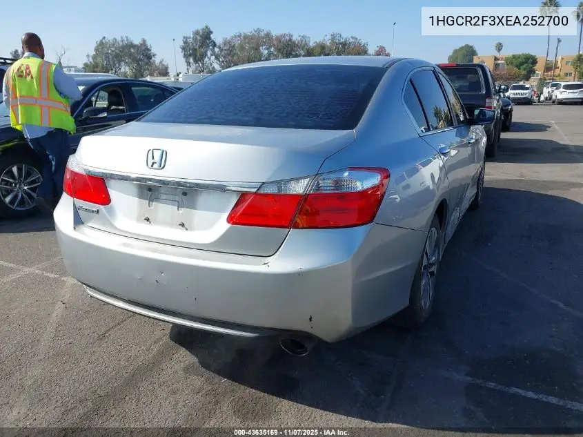 1HGCR2F3XEA252700 2014 Honda Accord Lx
