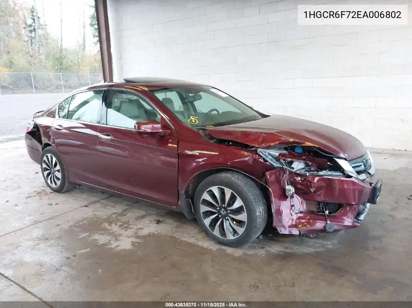 1HGCR6F72EA006802 2014 Honda Accord Hybrid Touring