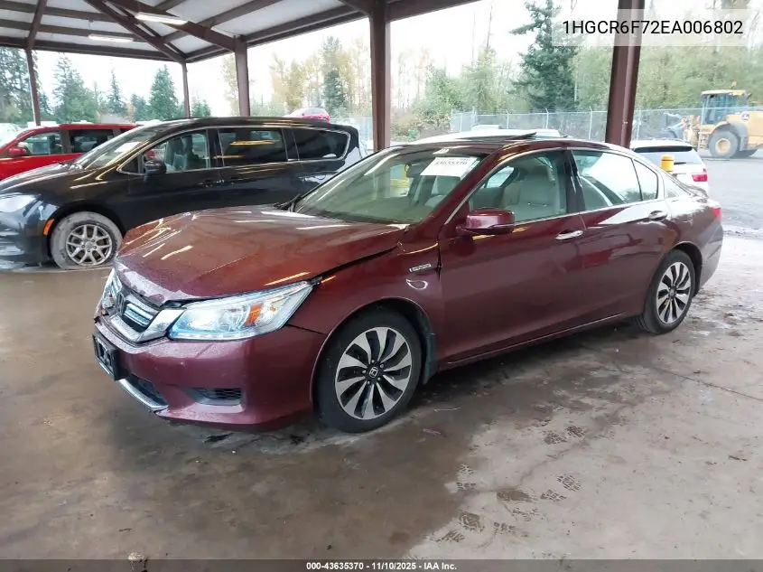 1HGCR6F72EA006802 2014 Honda Accord Hybrid Touring