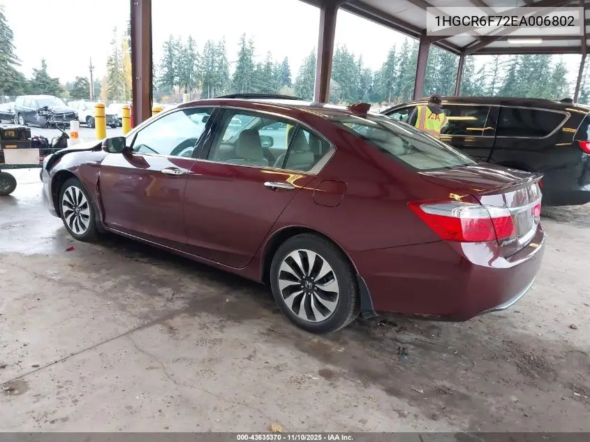 1HGCR6F72EA006802 2014 Honda Accord Hybrid Touring