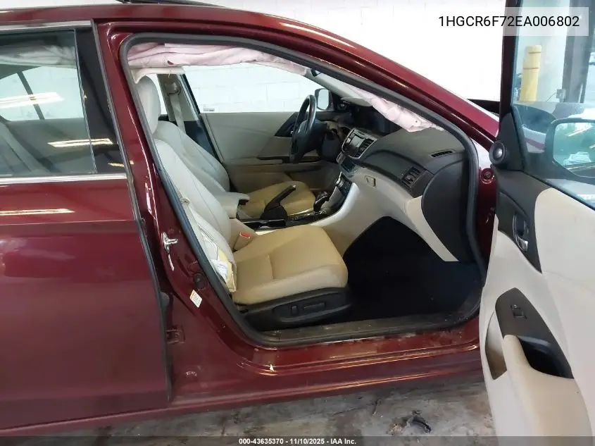 1HGCR6F72EA006802 2014 Honda Accord Hybrid Touring