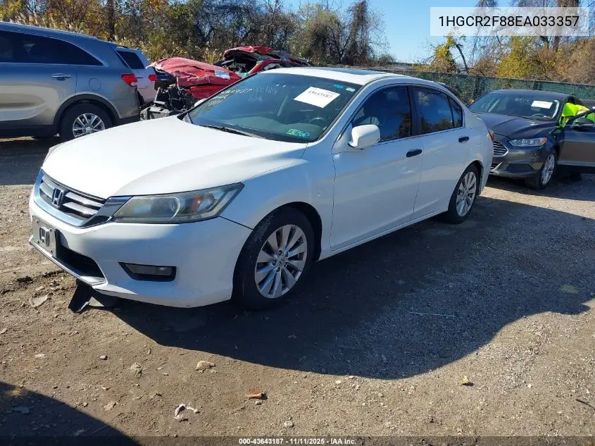 1HGCR2F88EA033357 2014 Honda Accord Ex-L