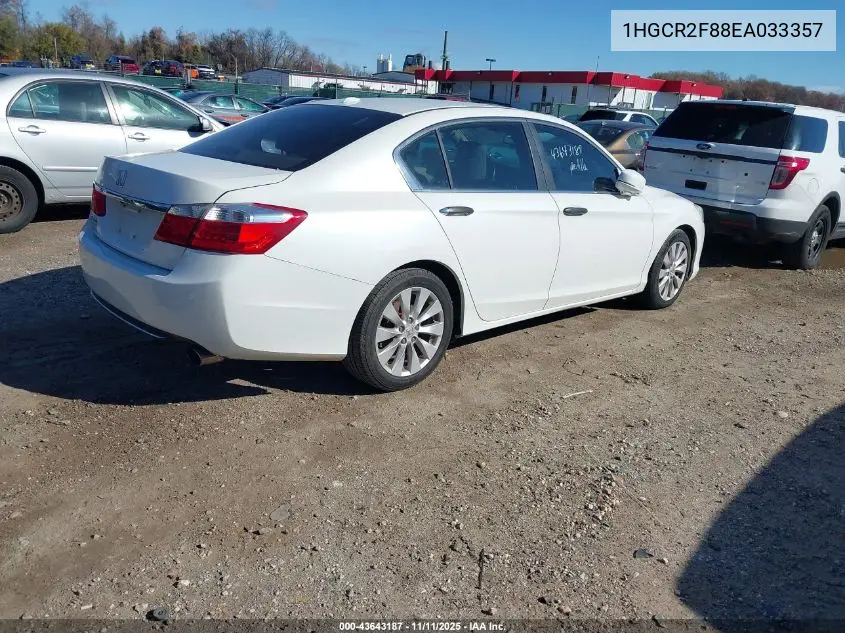 1HGCR2F88EA033357 2014 Honda Accord Ex-L