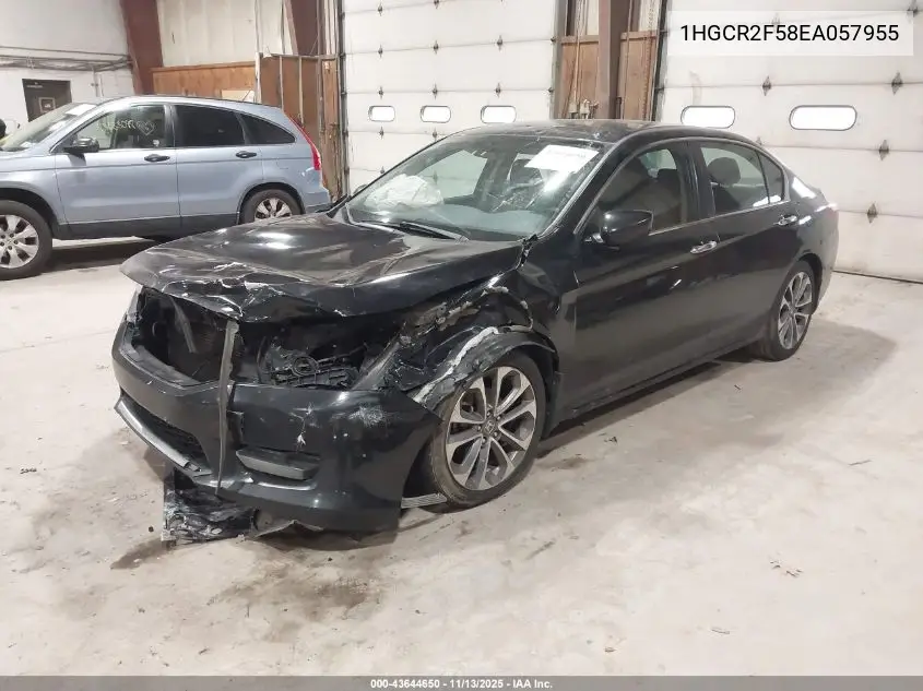 1HGCR2F58EA057955 2014 Honda Accord Sport
