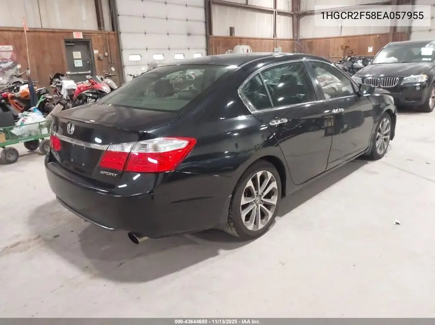 1HGCR2F58EA057955 2014 Honda Accord Sport