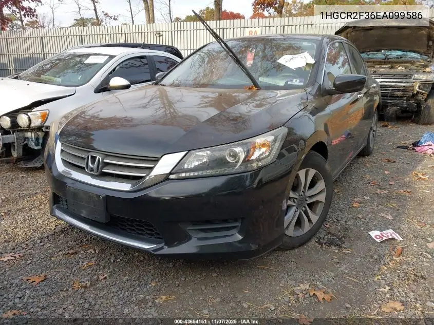 1HGCR2F36EA099586 2014 Honda Accord Lx