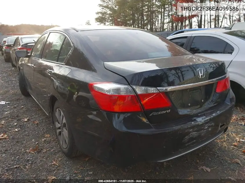 1HGCR2F36EA099586 2014 Honda Accord Lx