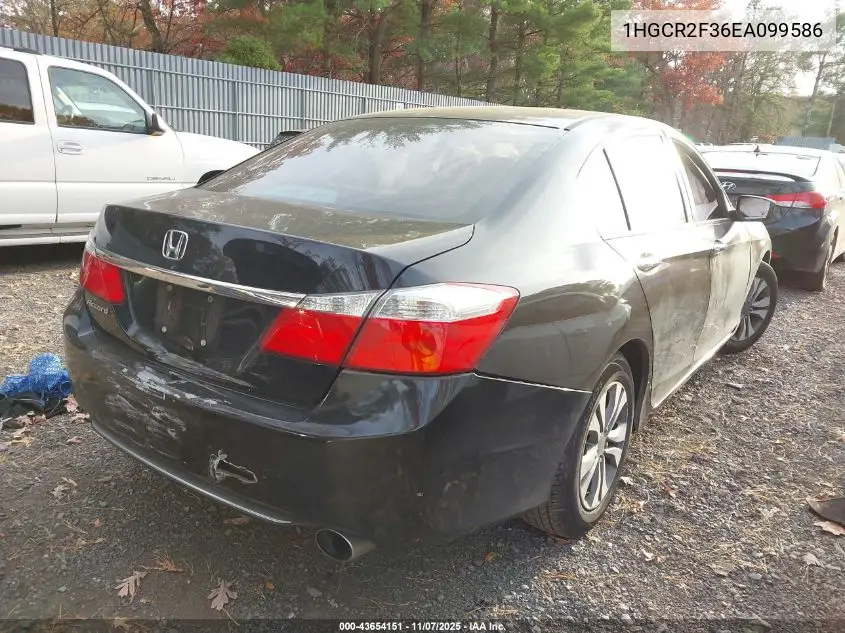 1HGCR2F36EA099586 2014 Honda Accord Lx