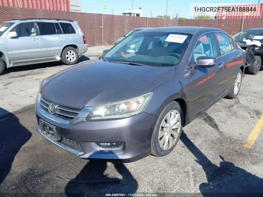 1HGCR2F75EA188844 2014 Honda Accord Ex