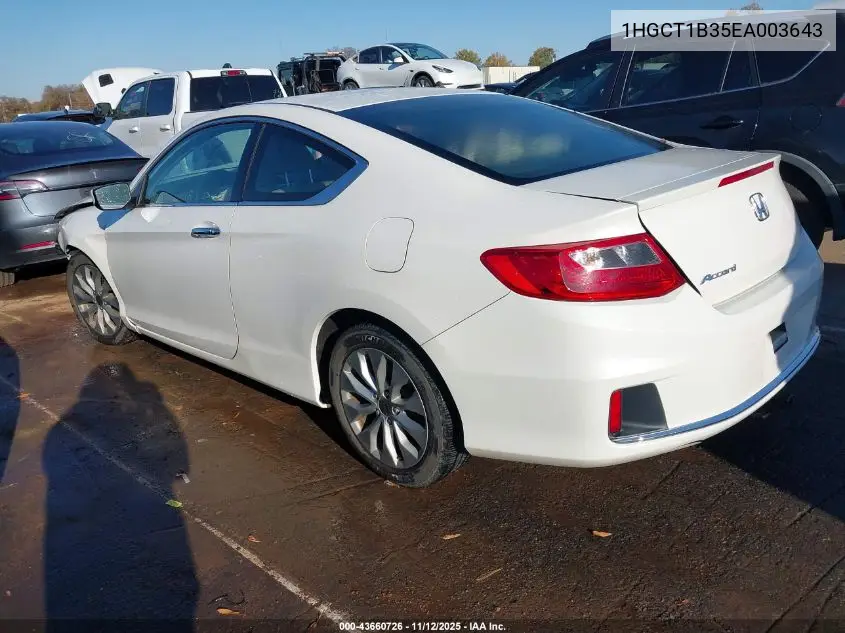 1HGCT1B35EA003643 2014 Honda Accord Lx-S