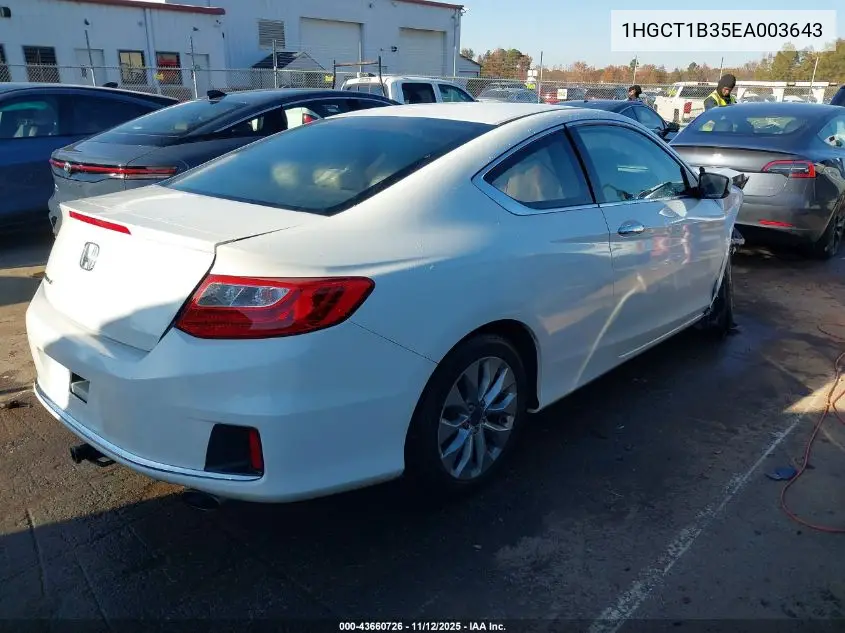 1HGCT1B35EA003643 2014 Honda Accord Lx-S
