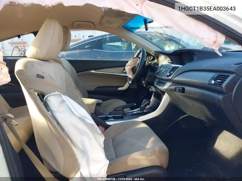 1HGCT1B35EA003643 2014 Honda Accord Lx-S