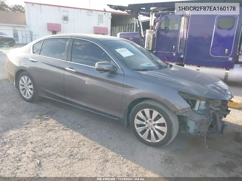 1HGCR2F87EA160178 2014 Honda Accord Ex-L