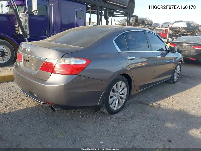 1HGCR2F87EA160178 2014 Honda Accord Ex-L