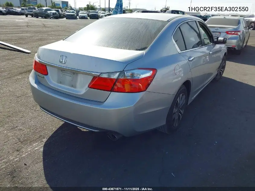 1HGCR2F35EA302550 2014 Honda Accord Lx