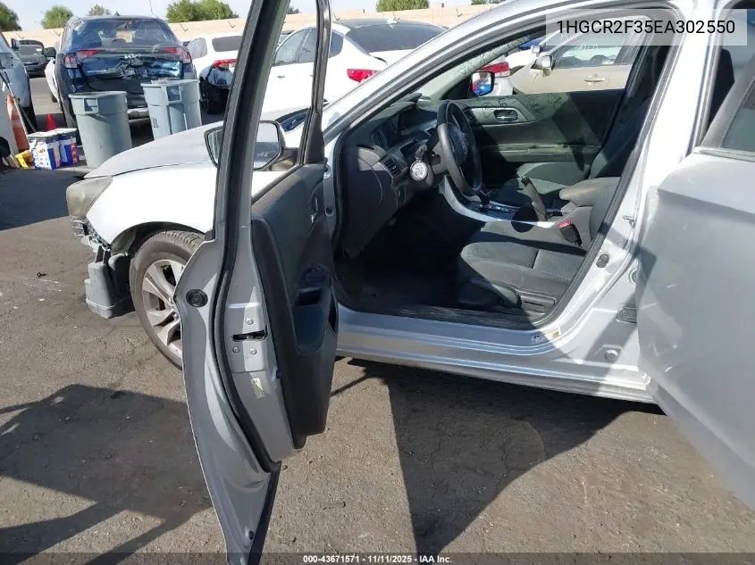 1HGCR2F35EA302550 2014 Honda Accord Lx