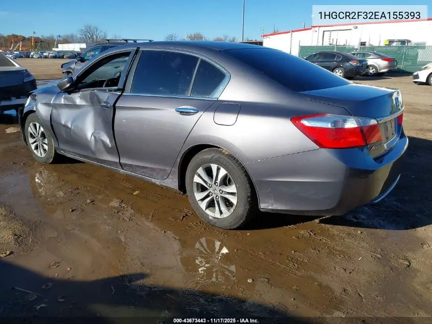 1HGCR2F32EA155393 2014 Honda Accord Lx