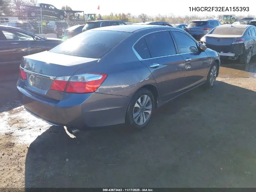 1HGCR2F32EA155393 2014 Honda Accord Lx