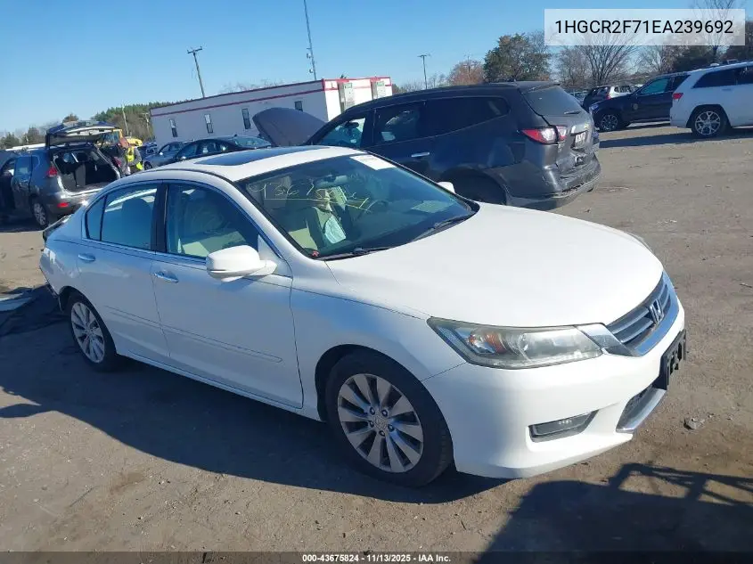 1HGCR2F71EA239692 2014 Honda Accord Ex
