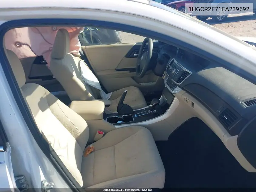 1HGCR2F71EA239692 2014 Honda Accord Ex