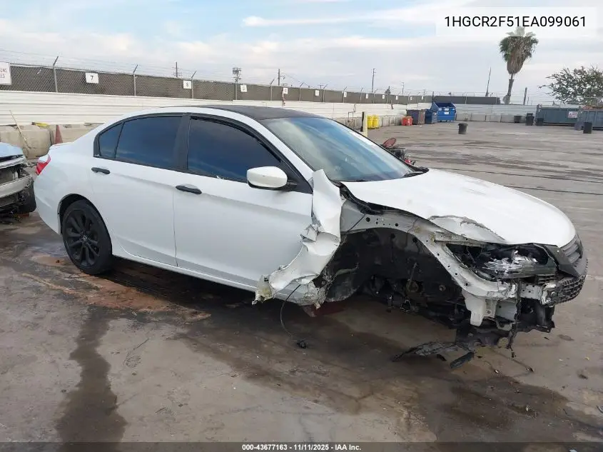 1HGCR2F51EA099061 2014 Honda Accord Sport