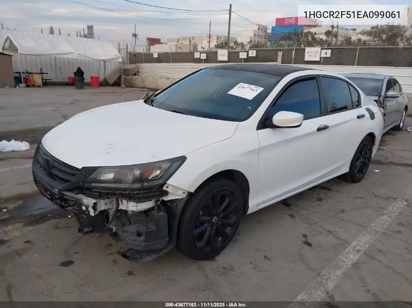1HGCR2F51EA099061 2014 Honda Accord Sport