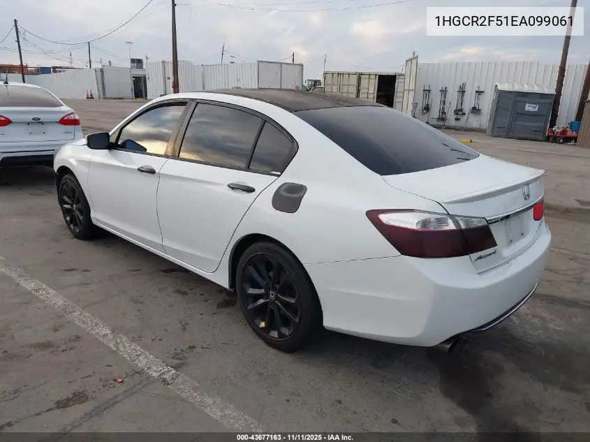 1HGCR2F51EA099061 2014 Honda Accord Sport