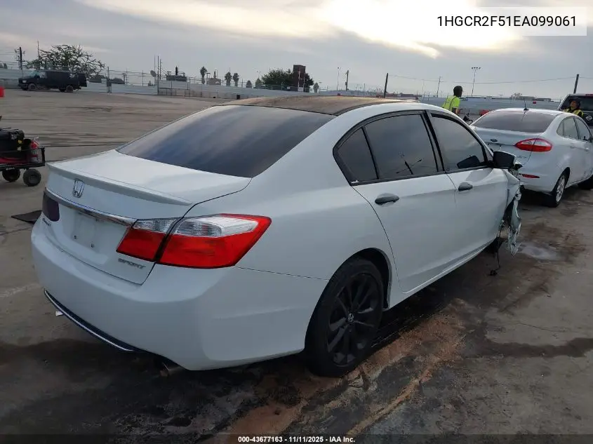 1HGCR2F51EA099061 2014 Honda Accord Sport