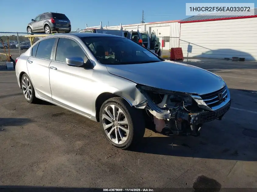 1HGCR2F56EA033072 2014 Honda Accord Sport