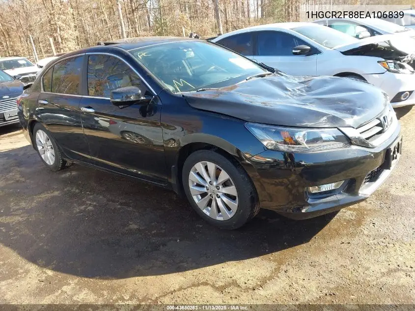 1HGCR2F88EA106839 2014 Honda Accord Ex-L