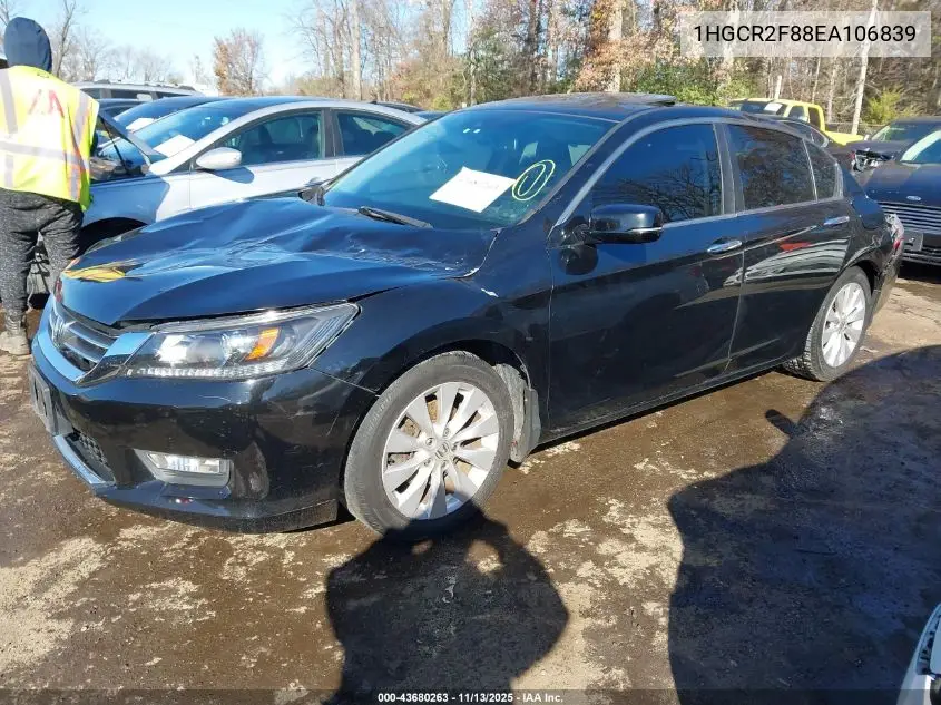 1HGCR2F88EA106839 2014 Honda Accord Ex-L