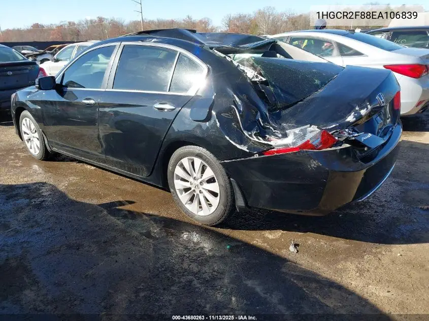 1HGCR2F88EA106839 2014 Honda Accord Ex-L