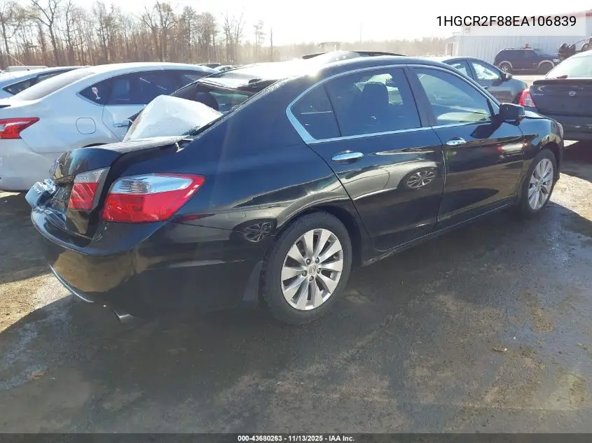 1HGCR2F88EA106839 2014 Honda Accord Ex-L