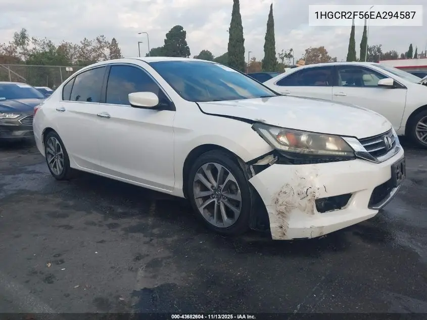 1HGCR2F56EA294587 2014 Honda Accord Sport
