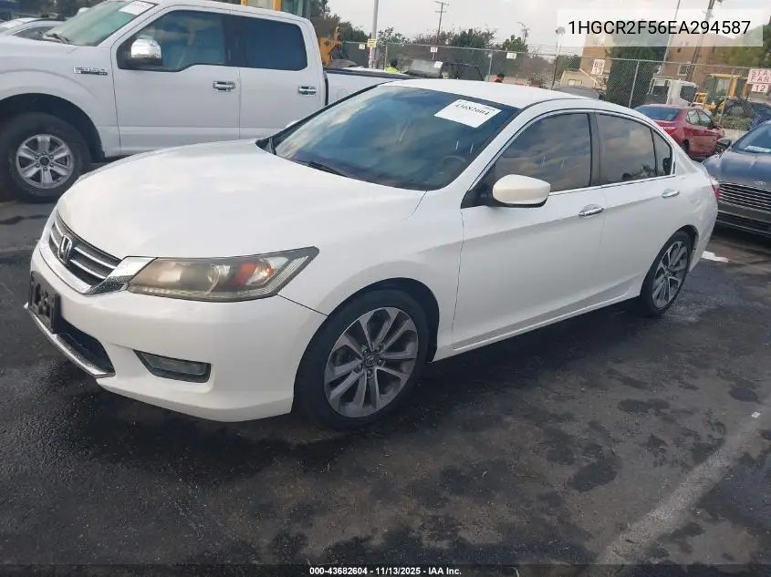 1HGCR2F56EA294587 2014 Honda Accord Sport