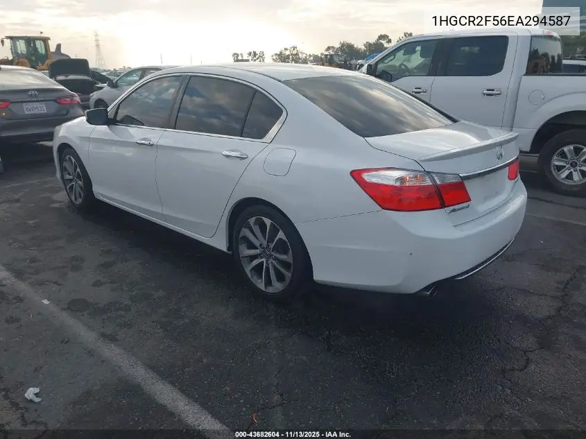 1HGCR2F56EA294587 2014 Honda Accord Sport