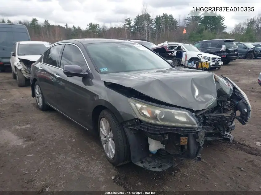 1HGCR3F87EA010335 2014 Honda Accord Ex-L V-6
