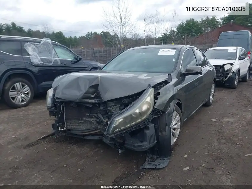 1HGCR3F87EA010335 2014 Honda Accord Ex-L V-6