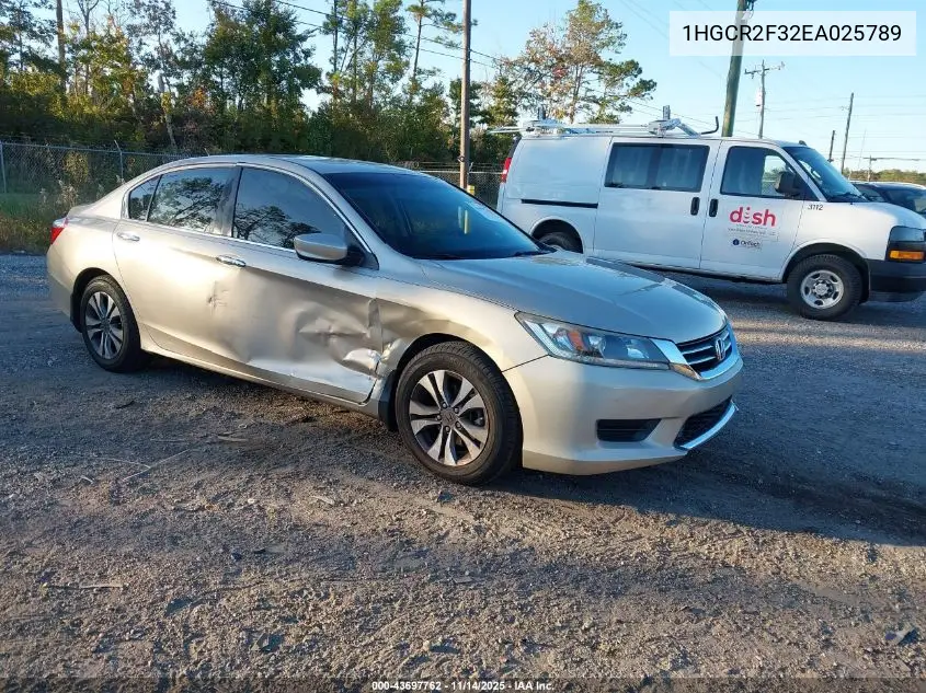 1HGCR2F32EA025789 2014 Honda Accord Lx