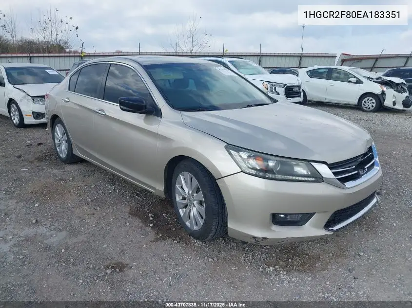1HGCR2F80EA183351 2014 Honda Accord Ex-L