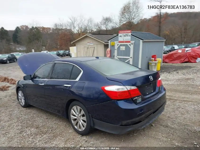 1HGCR2F83EA136783 2014 Honda Accord Ex-L