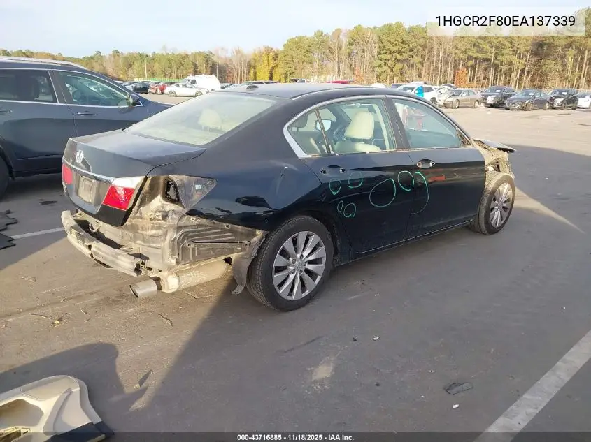 1HGCR2F80EA137339 2014 Honda Accord Ex-L