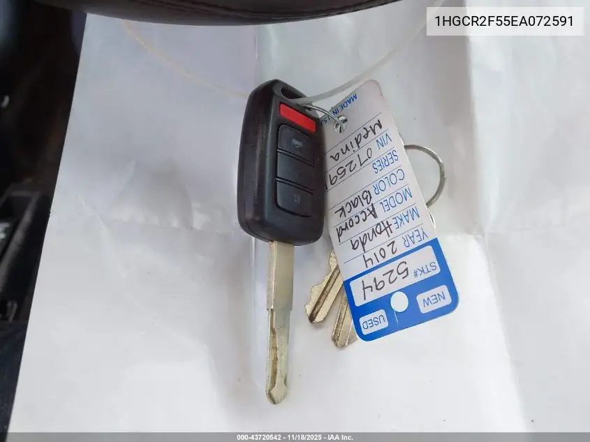 1HGCR2F55EA072591 2014 Honda Accord Sport