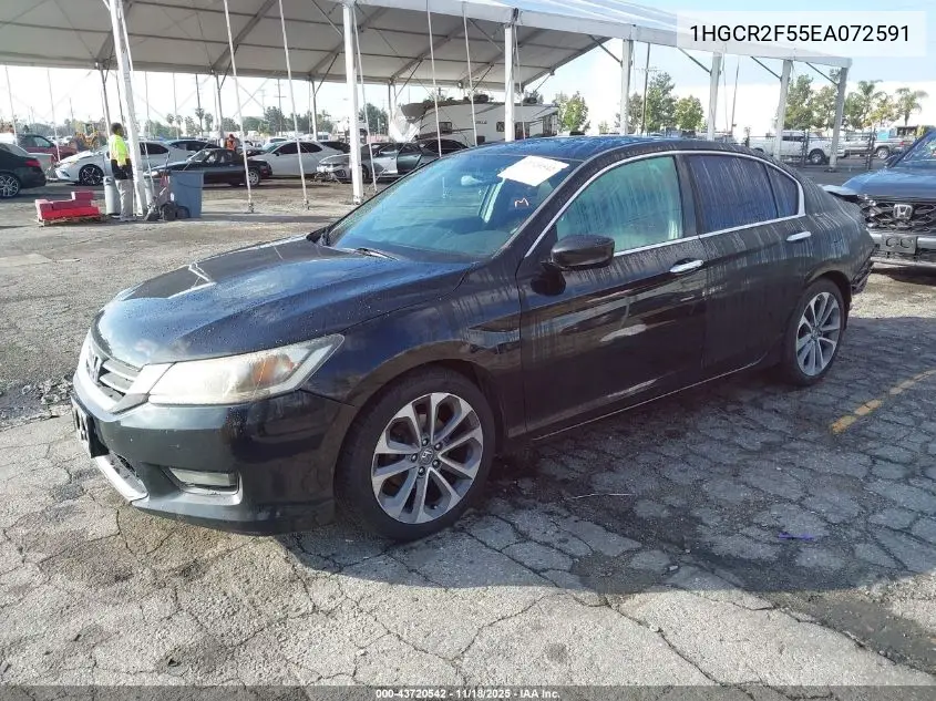 1HGCR2F55EA072591 2014 Honda Accord Sport
